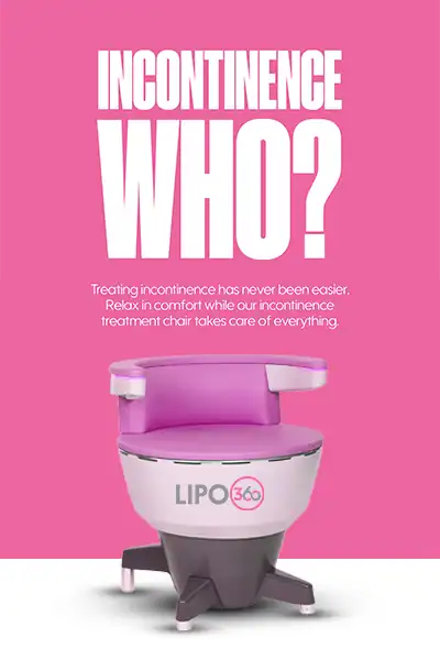 LIPO360 EMS Chair Can Help with Urinary Incontinence 2 Image of a urinary incontinence treatment seat Windlesham